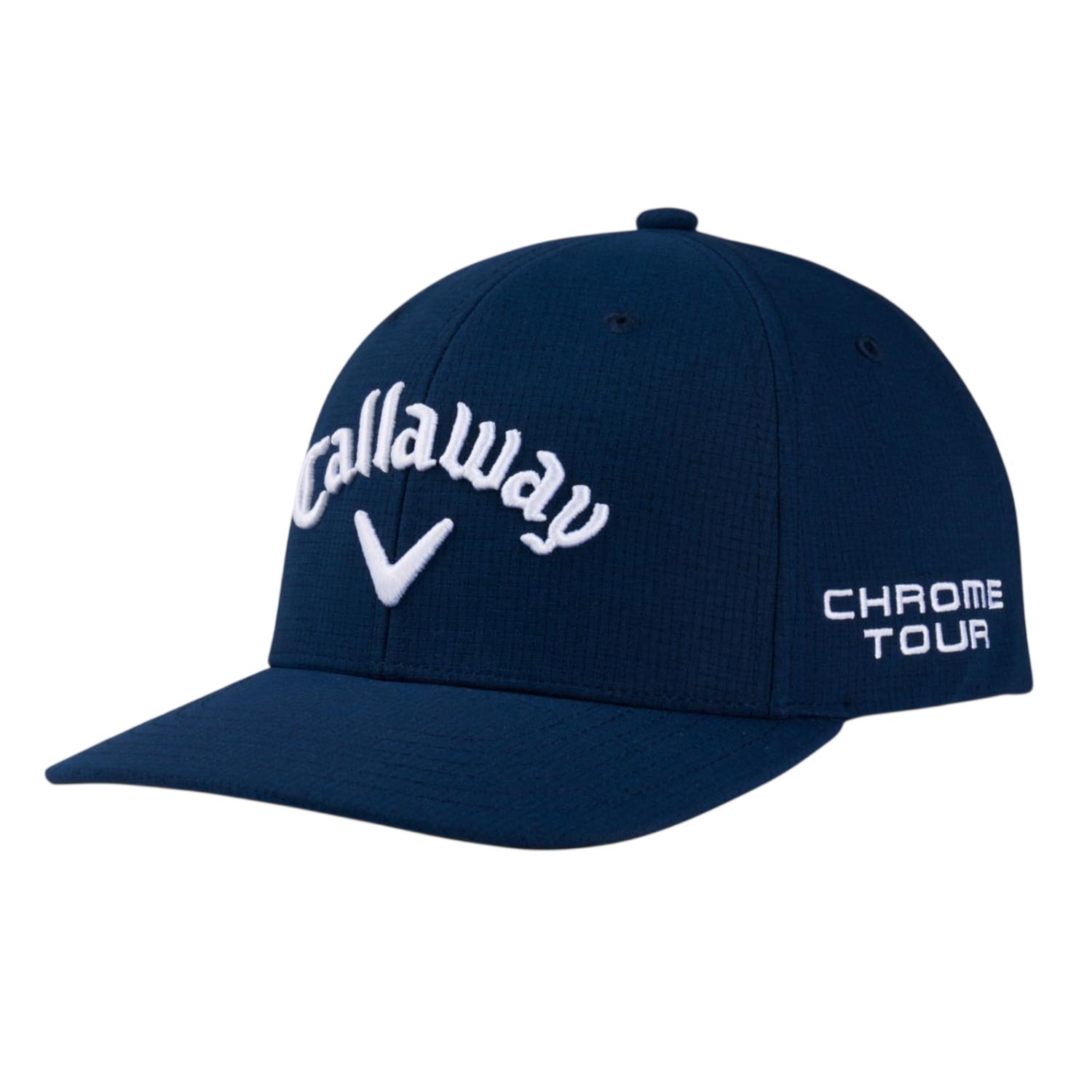 Callaway Herren Kappe mit Wortmarke und gebogenem Schirm One Size dunkelblau/grau
