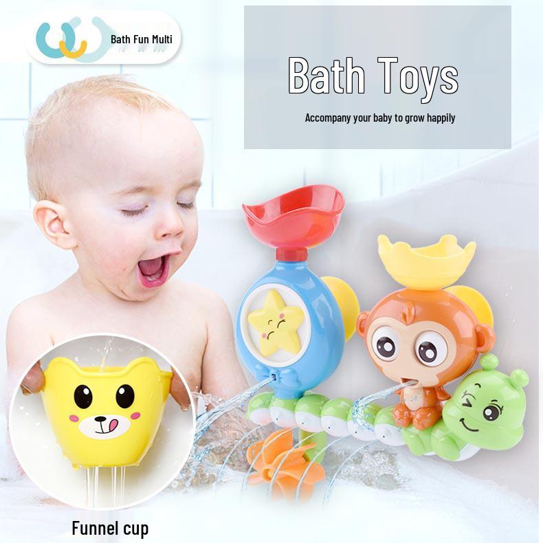 Baby Bath Toys: Cute Duck Water Spinner & Sprinkler for Infants and Children