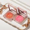 Embossed Smooth Powder Blush Palette for Cheeks, Korean Blush Makeup Palette,Highlight Blush Palette Smooth Powder Blush