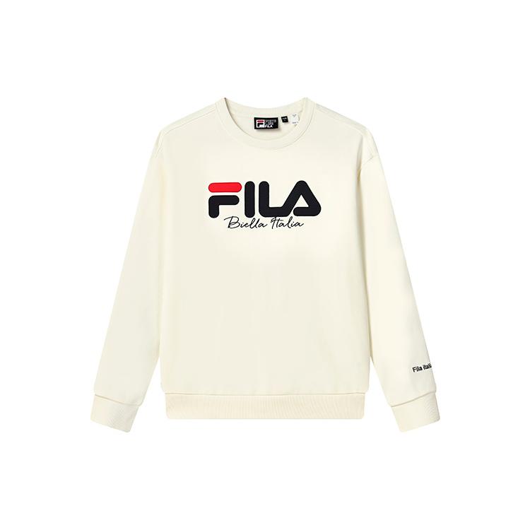 New FILA Sweatshirt Unisex Latex White F51U249299FIV