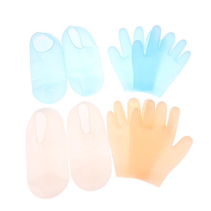 Maschera per Piedi in Silicone Anti-Crepa per Spa Previene la Secchezza Set Maschera per Piedi e Mani Calzini Pedicure e Guanti Idratanti per la Cura di Piedi/Mani