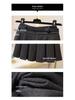 2026 Petite Plus Size Wool Pleated Midi Skirt - High Waist, Versatile School Style with Belt