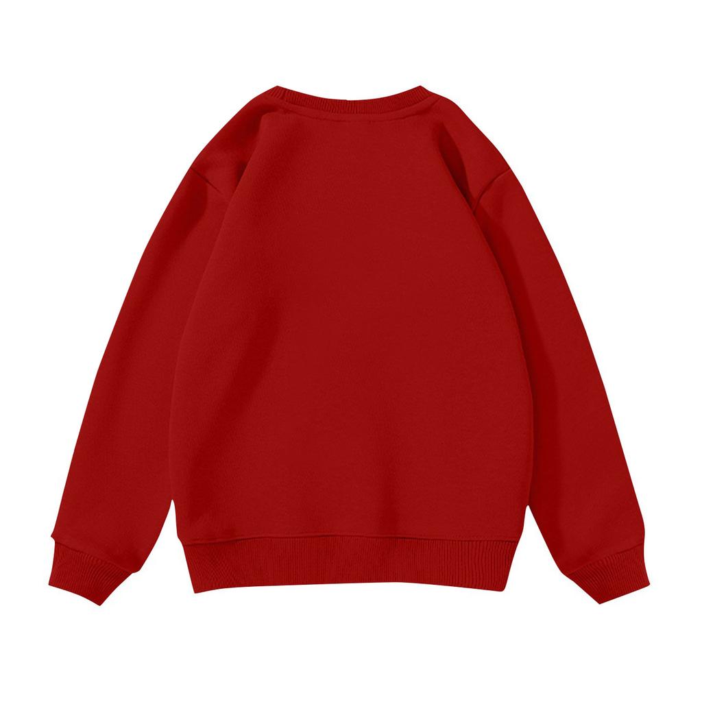 Girls Round Neck Pullovers For Kids Printed Baby Tops Valentine's Day