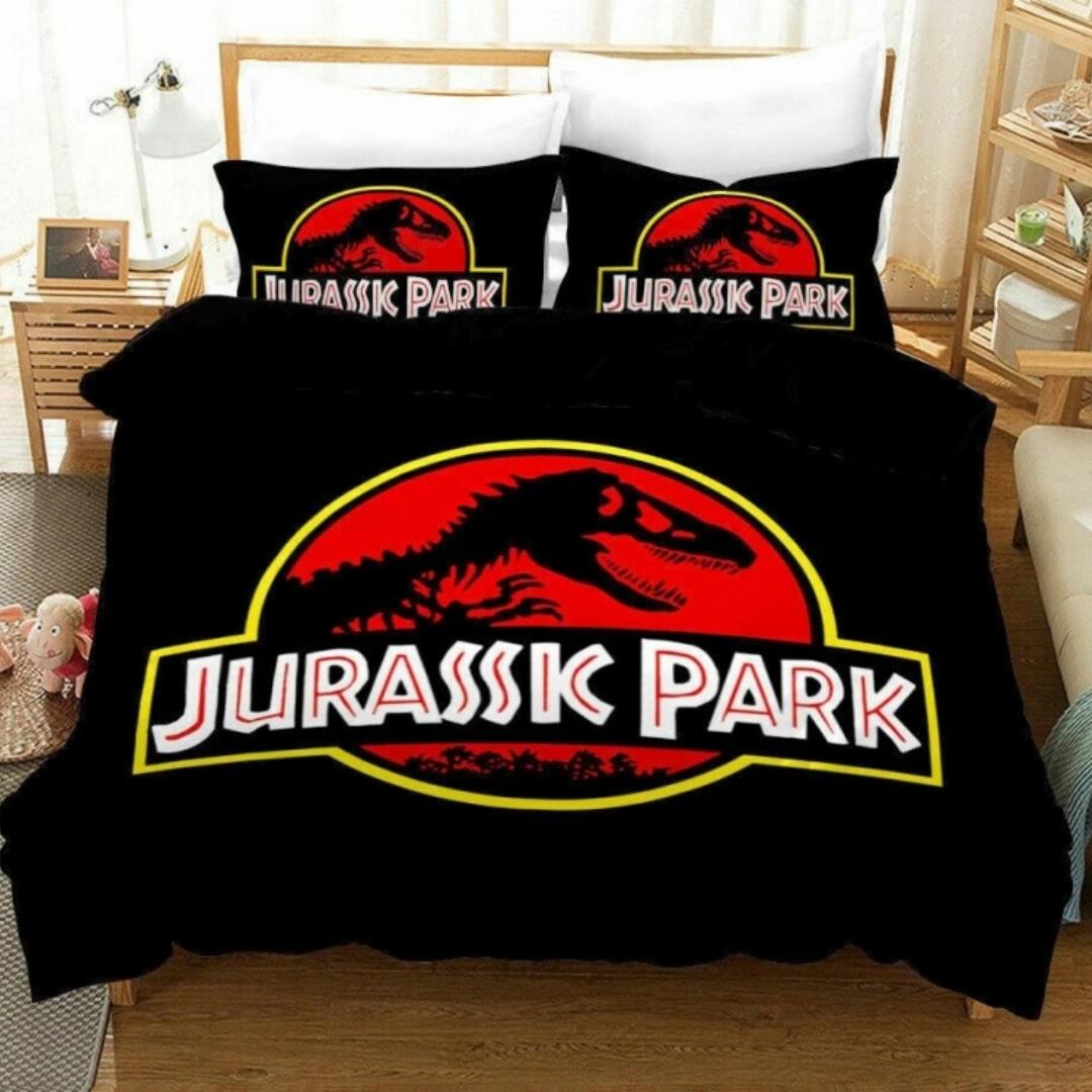 

J-Jurassic P-Park Bedding Set 3D Printed Duvet Cover Set With 1-2 Pillowcases Twin King Size For Kids Adult Bedroom Decor Audouble180x210cm
