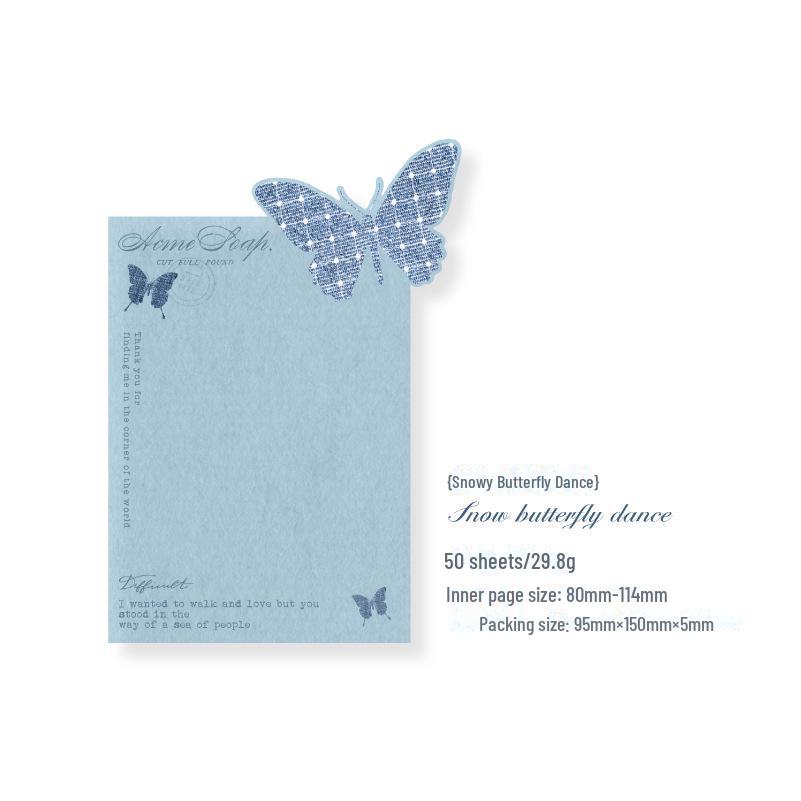 

Momo Белый Крафт Бабочка Импринт Ретро Блокнот