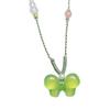 Natural Chalcedony Butterfly Pendant Necklace - Exquisite Craftsmanship, Translucent Horse Material, Agate Clavicle Chain, Love Flower Design.