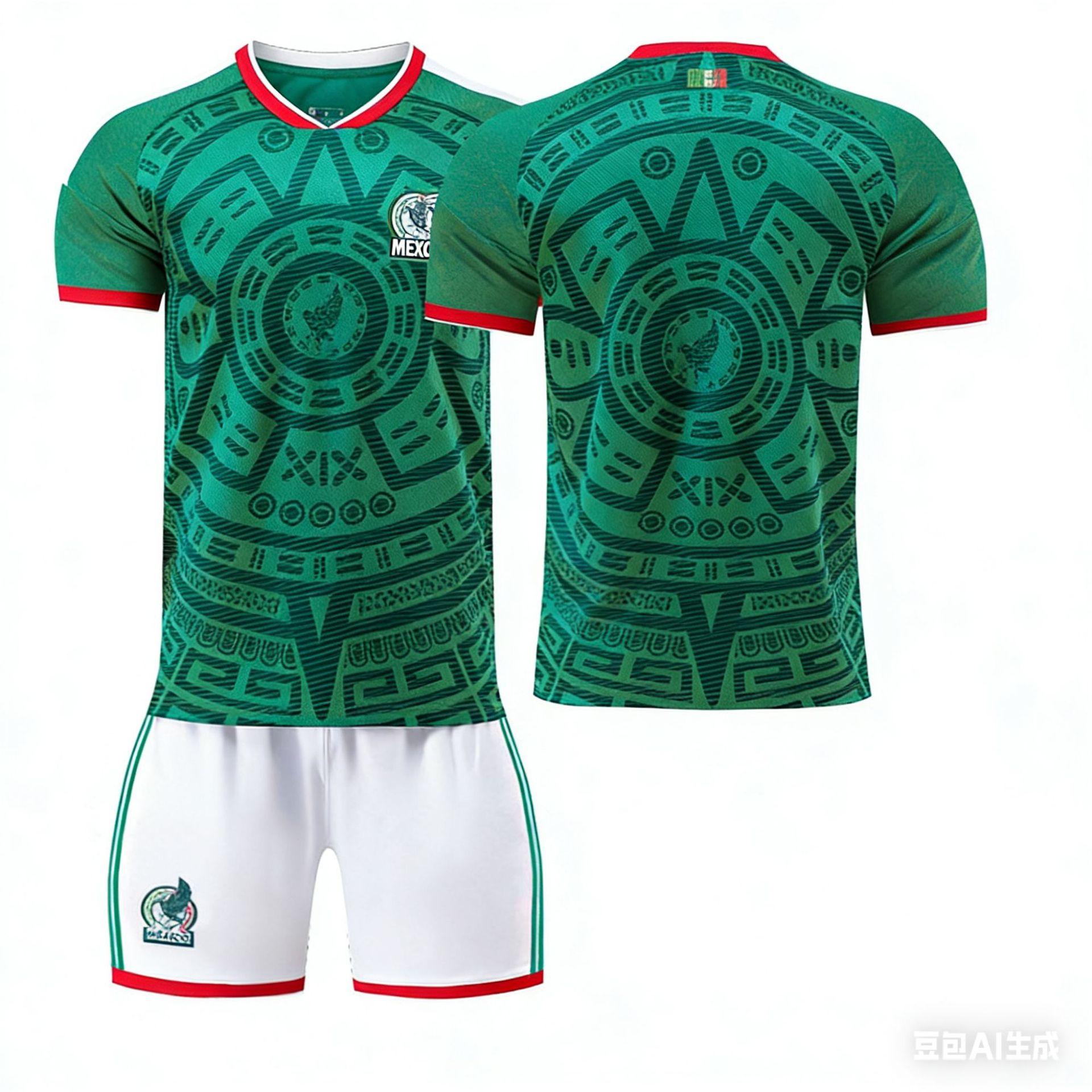2627 World Cup Mexico Home Jersey No. 14 Little Pea 9 Raul, Jersey Short-Sleeved Football Jersey 16