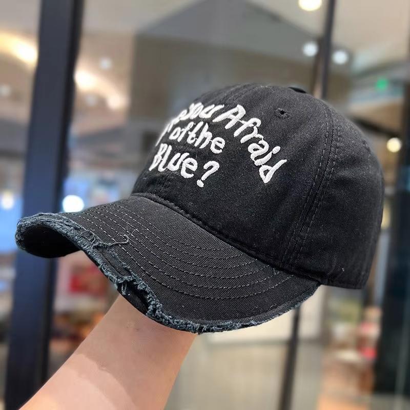 Korean Embroidery Letters Hip Hop Duckbill Hat Men Women Snapback Cotton Baseball Cap Outdoor Sports Dad Trucker Sun Hats