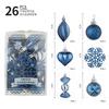 6cm Painted Glitter Snowflake Ornaments Christmas Decorations Gift Box