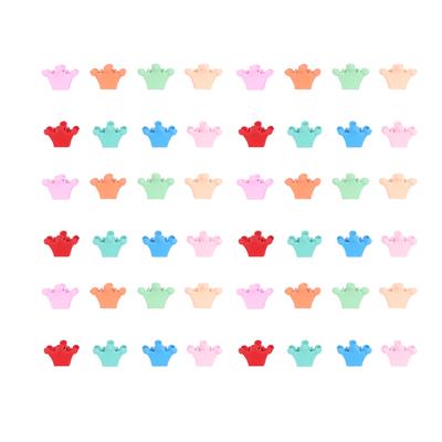 100pcs Crown Shaped Small Hair Claw Clips for Women Girls Cute Matte Colorful Strong Hold Tiny Hair