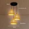 Modern Natural Materials Rattan Lamp Basket Light Fixture Home Decor Chandelier Pendant Lights for Farmhouse