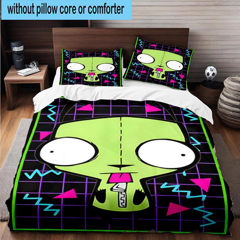 3PCS Alien Invasion Pattern 3pcs Bedding,Including 3PCS Duvet Cover And 2pcs Pillowcases Perfect for Christmas,Ideal for Bedroom, Dormitory