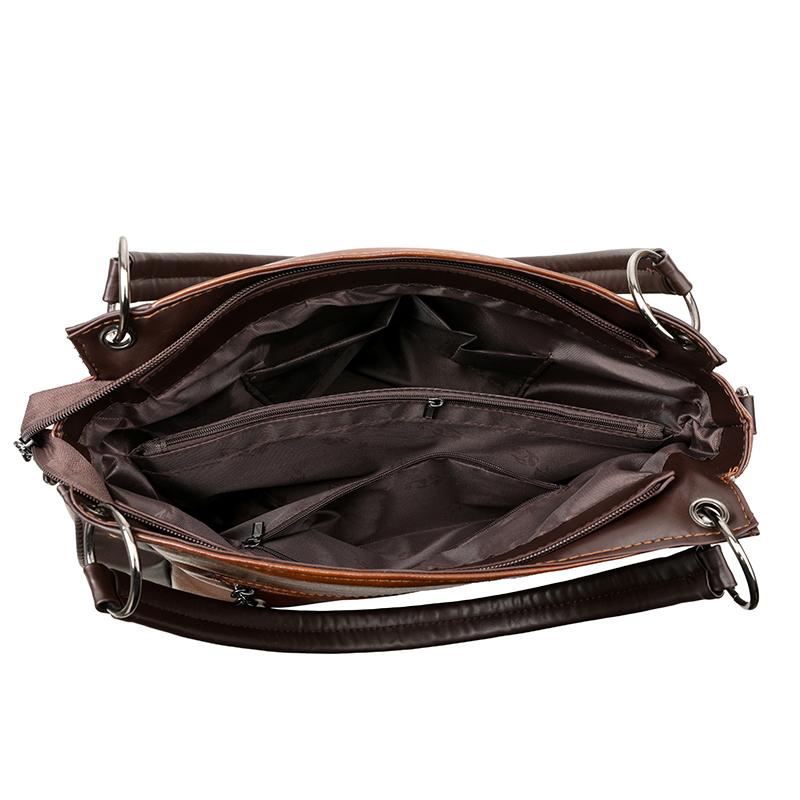 Elegancka torba typu tote z PU dla kobiet – Klasyczna torebka z bocznymi kieszeniami na podwójny zamek i regulowanym paskiem na ramię, Idealna do pracy i na co dzień