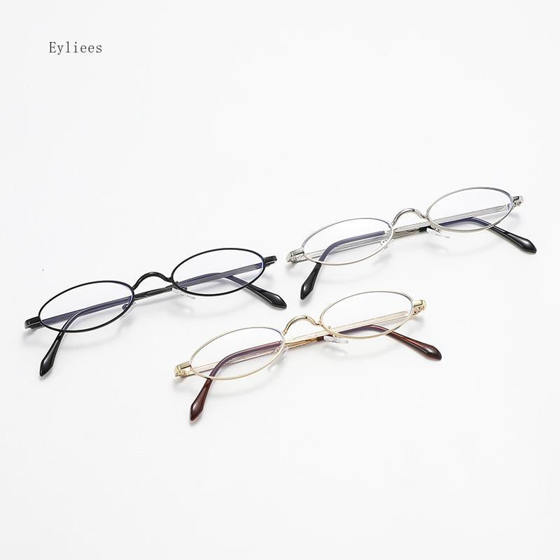Retro Small Oval Anti-blue Light Computer Reading Glasses Metal Frame Hyperopia Eyeglasses For Women Female Man Male Óculos