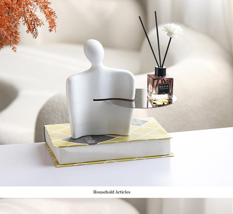 Nordic Abstract Sculpture Art Figure Tray – Creative Desktop Ornament for Home Decor