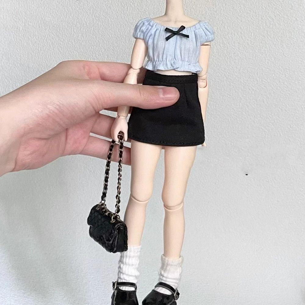 Fashion Cute Slit Denim Skirt Casual Wear Jeans Skirt Knitted Sweaters for blythe ob24 Dolls