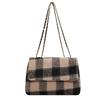 Fashionable Plaid Tote Bag For Autumn Stylish Crossbody Bag Large Capacity Unique Design
