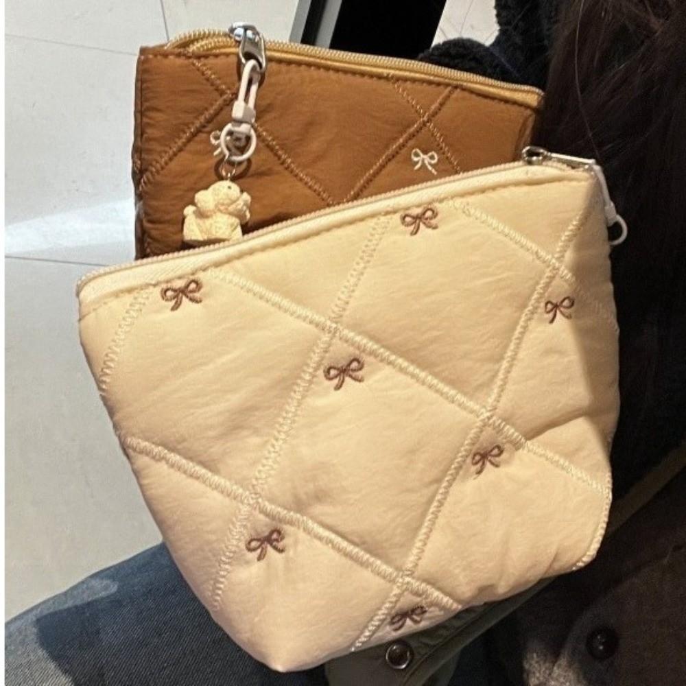 with Zipper Makeup Bag Cute Bow Jewelry Storage Bag Creative Cosmetic Bag  Daily Use