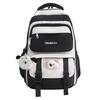 New high-value college style, fresh and sweet backpack, contrasting color splicing make-up bag, junior high school student backpack