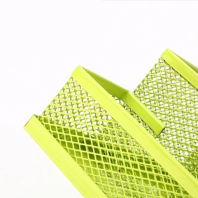 Multifuncional Desk Metal Mesh Pen Holder Organizer Office School Stationery Storage Box Pencil Case Stand Desktop Accessories