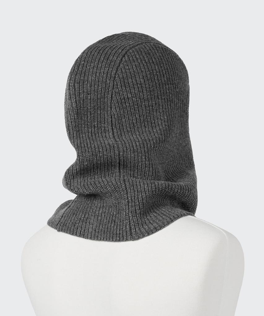 MUSINSA STANDARD Lambswool Full Face Knit Balaclava [Medium Grey]