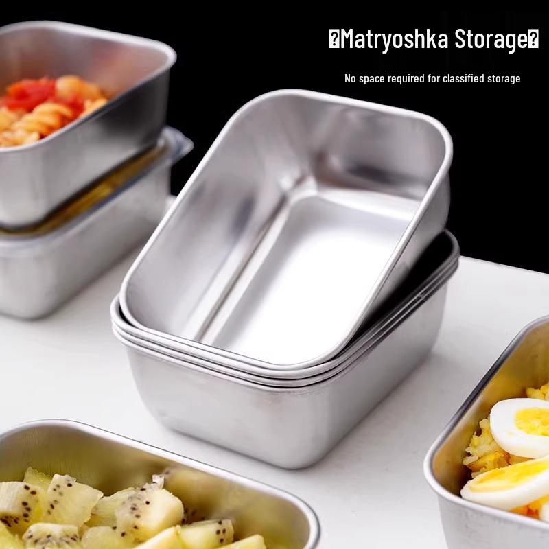 Cutie de depozitare etanșă din oțel inoxidabil de calitate alimentară cu capac