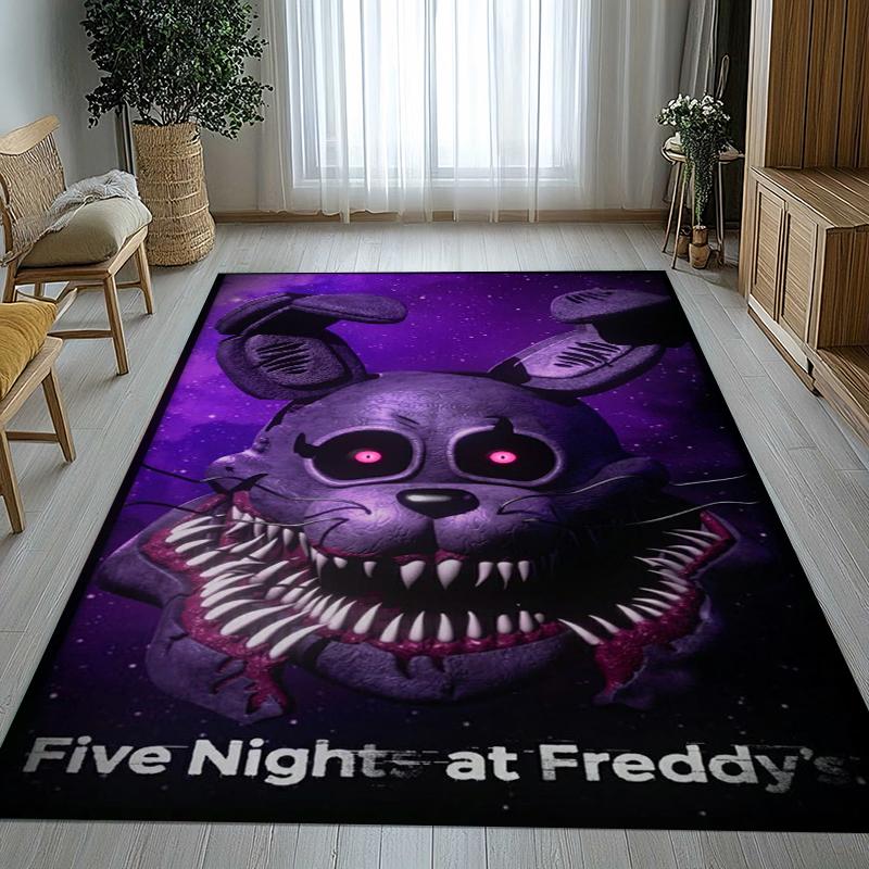 Horror Freddy F-FNAF Spiele Wohnzimmer Rutschfester Teppich Weicher Teppich für Schlafzimmer Kinderzimmer Spielzimmer Sofa, Heimdekoration Fußmatte Geschenk