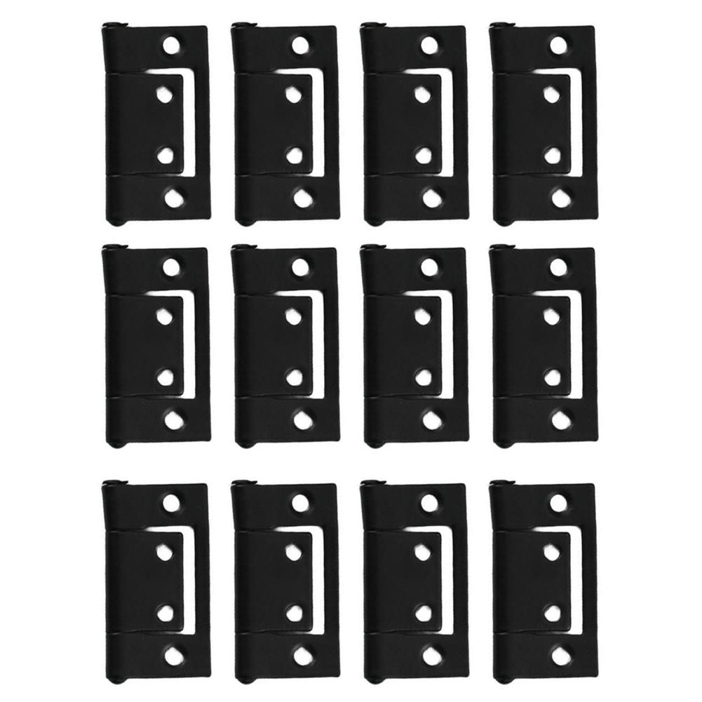 Set of 12 Metal For Cabinet Door Hinges 38x21mm for Furniture and Shutters with Pre Drilled Holes for Secure Mounting