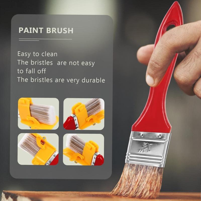 1-10PCS Angled Painting Brush for Edge Trim Corner Latex Paint Wall Interior Home Improvement Renovation Brush Tool