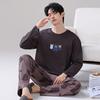 Pajamas men's spring and autumn pure cotton long-sleeved trousers men's teenagers can wear casual large-size loungewear in autumn