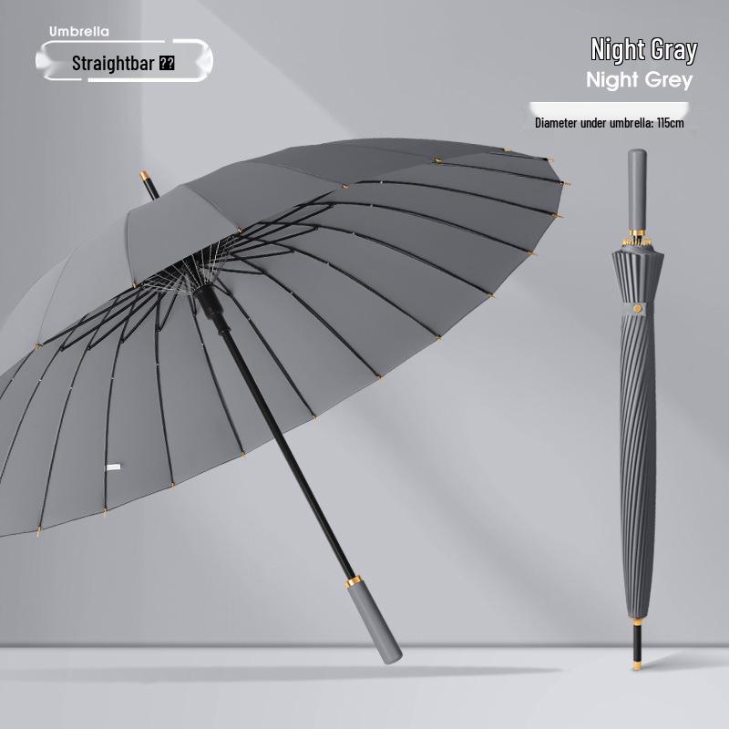 Women's High-End Automatic Long-Handled Umbrella with Straight Rod - Suitable for Rain or Shine and Men's Business Logo