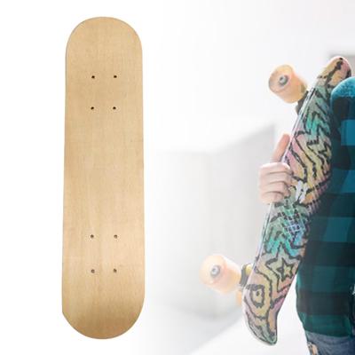 Pintura em branco para shape de skate, dupla face, decoração para casa, peça de reposição inacabada.