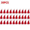 Wholesale Mini Santa Hats Creative Xmas Wine Bottle Cover Christmas Pompom Hat for Bottle Cup Decor Holiday Table Decor Supplies