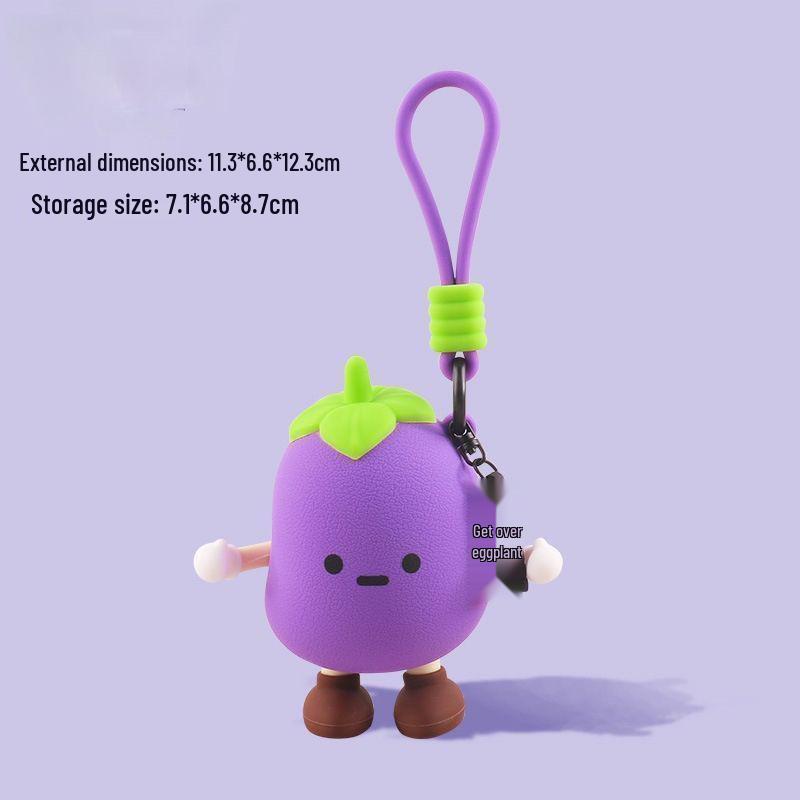 Cute Silicone Vegetable Coin Purse: Shiitake Mushroom & Potato Design for Earphone and Key Storage