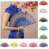 Handheld Chinese Style Folding Fan Lace Hand Fans Photography Props Dance Fan  Wedding Party Decor