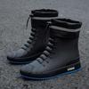 Rain Shoes Short Tube Waterproof Water Shoes Non-slip and Warm Men's Rain Boots Women's Kitchen Velvet Wear-resistant New Rubber Shoes Water Boots
