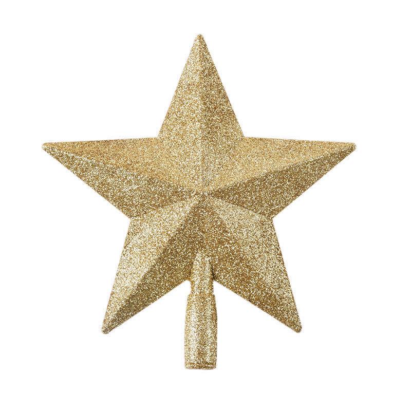 15/20cm Christmas Tree Top Star Merry Christmas Decorations for Home Shiny Gold Powder Five-pointed Star New Year's Ornament