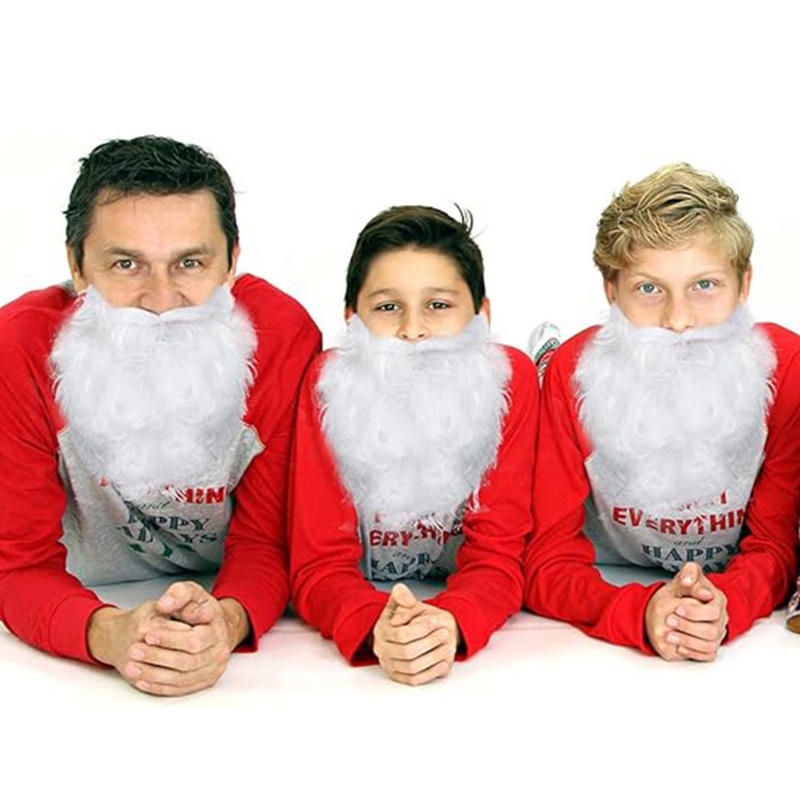 Santa Claus Beard Wig Fancy Dress Up White Beard Wigs Role Play Hair Christmas Halloween New Year Decoration Christmas Hat