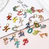1 Piece 304 Stainless Steel Letter Charms Gold Plated Capital Alphabet Initial Letter Message " A-Z " Enamel Pendants Findings