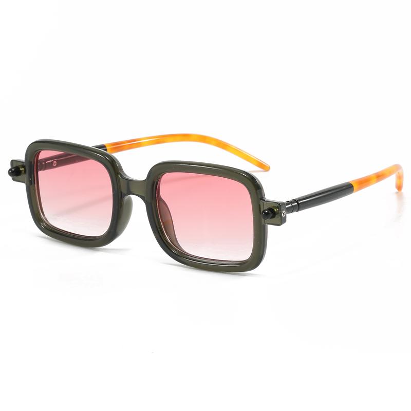 Fashion New Retro Art Sunglasses INS Style Square Sun Glasses Modern Avant-garde Anti Blue Light Flat Mirror Female