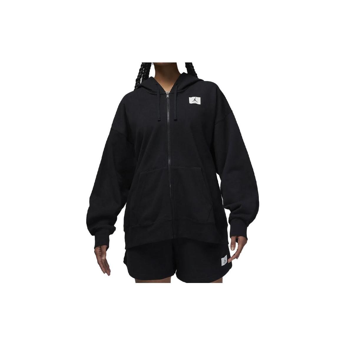 (WMNS) Air Jordan Flight Full Zip Hoody Black Women s DV1394-010 M