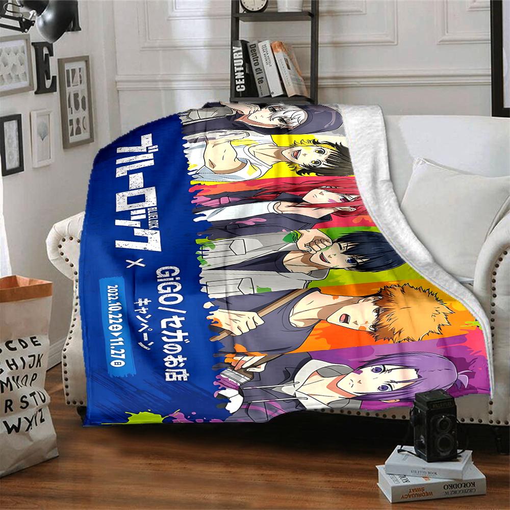 1Pc Colorful Anime Characters Flannel Blanket, Soft And Comfortable, Casual Warm, Camping Travel, Christmas, Halloween Xmas Gift S1421