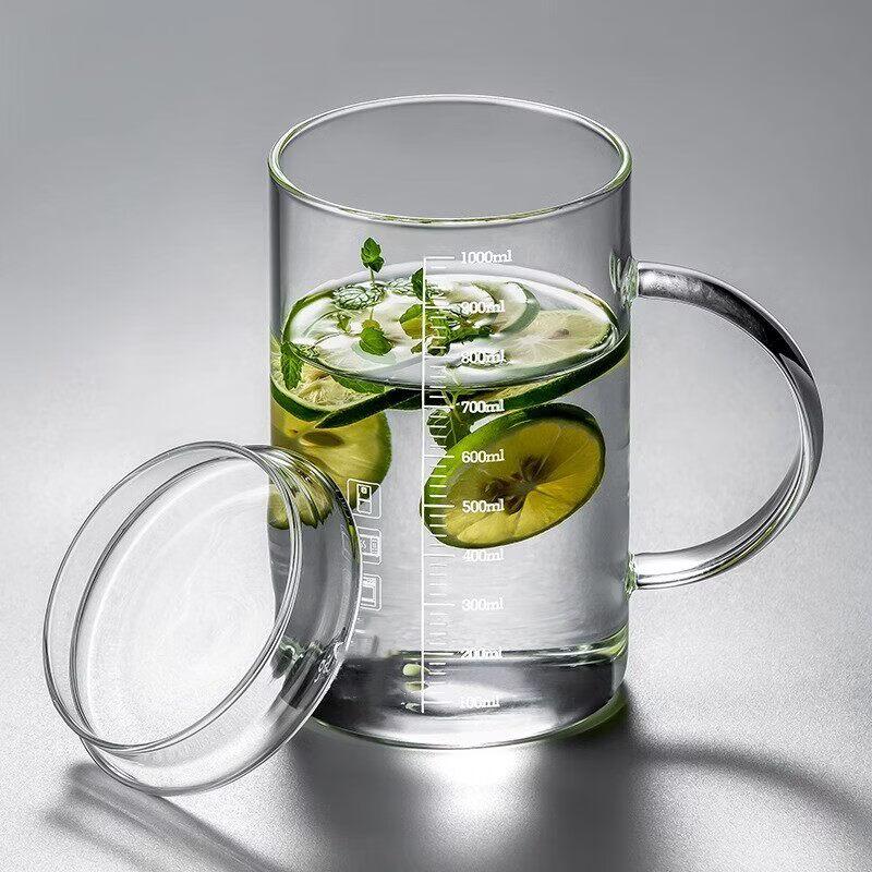 ZISIZ Large Capacity Glass Tea Mug