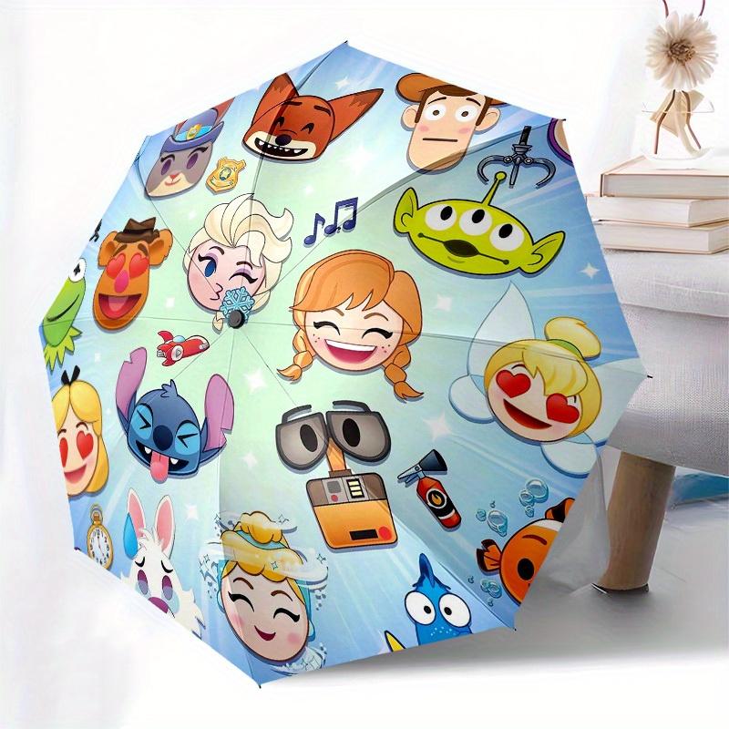 1pc Emoji Pattern Automatic Open/Close Umbrella, Umbrella with cartoon Design, graduate Gift-N0704016
