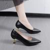 Heel Single Shoes Women's 6cm Medium Heel Simple Mouth Versatile Professional Work Shoes Fashionable High Heels