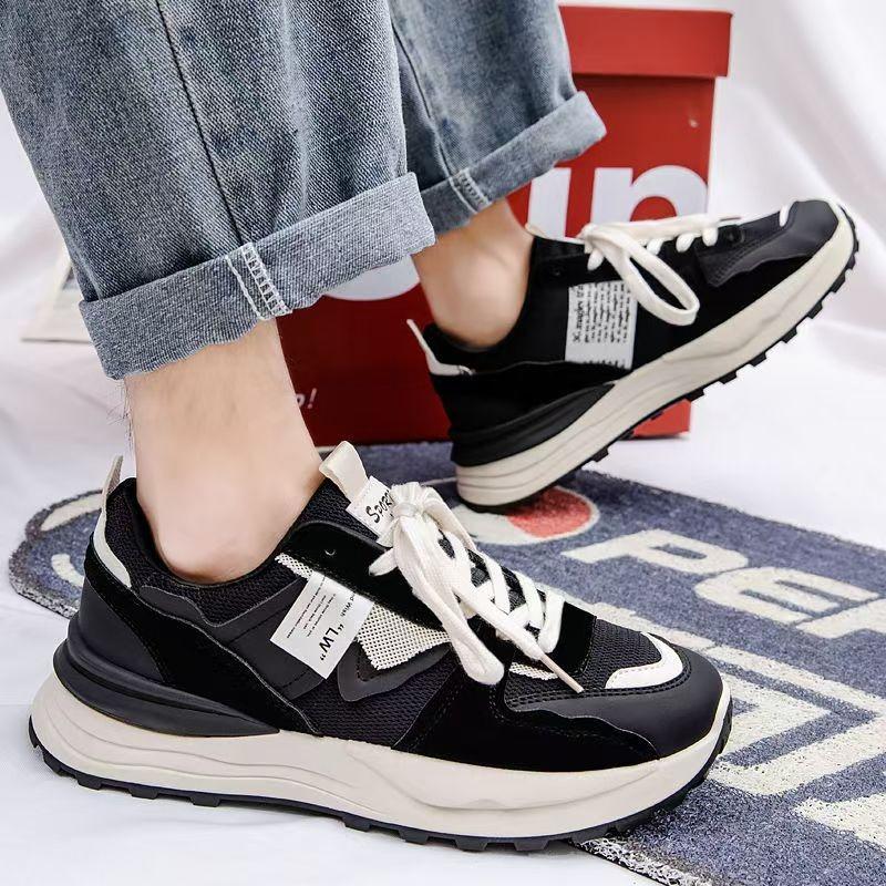 Spring and Summer New Men's Sports Shoes Breathable Casual Versatile Platform Waffle Dad Trendy Shoes