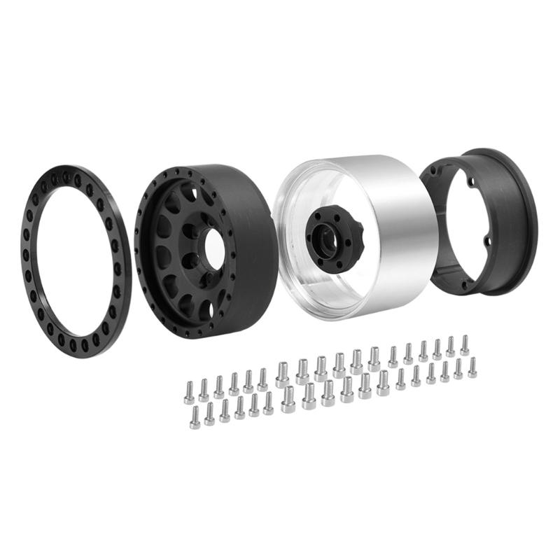 Fashionable Machined Sturdy Aluminum Alloy Beadlock Rims for 1/10 Scale Rock Crawlers Deep Dish Designs Accessory