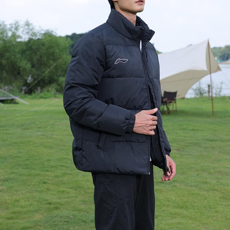 LiNing Sports Lifestyle Series Logo Zipper Down Jacket Unisex Outerwear YYMT081-3