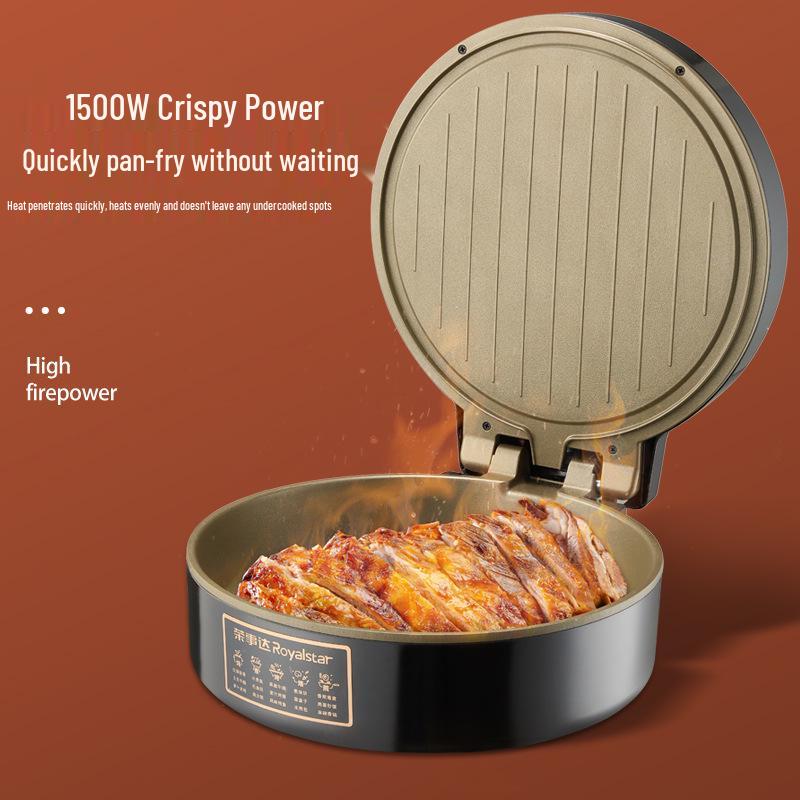 Rongshengda Double-Sided Electric Crepe Maker with Enlarged Titanium-Coated Plate