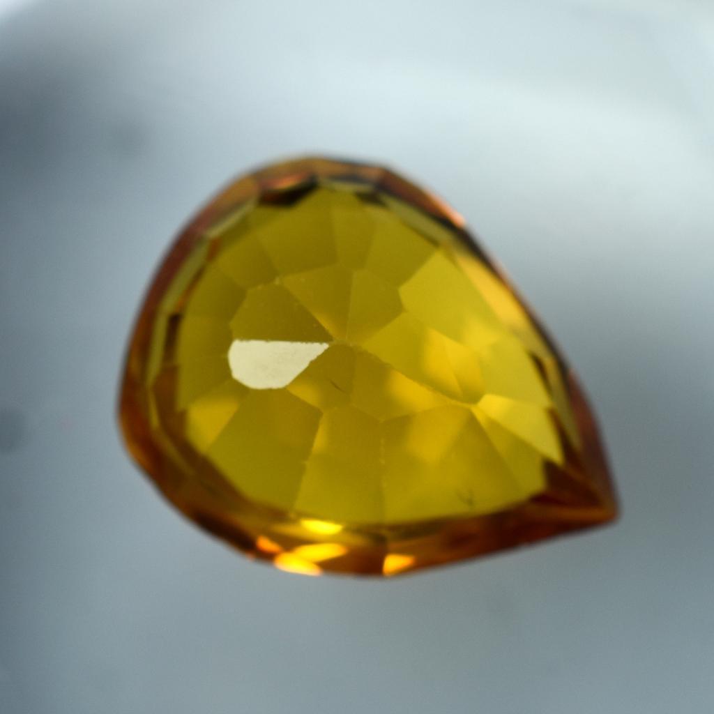 Certified 5.80 Ct Natural Orange Sapphire Perfect Pear Cut Loose Gemstone